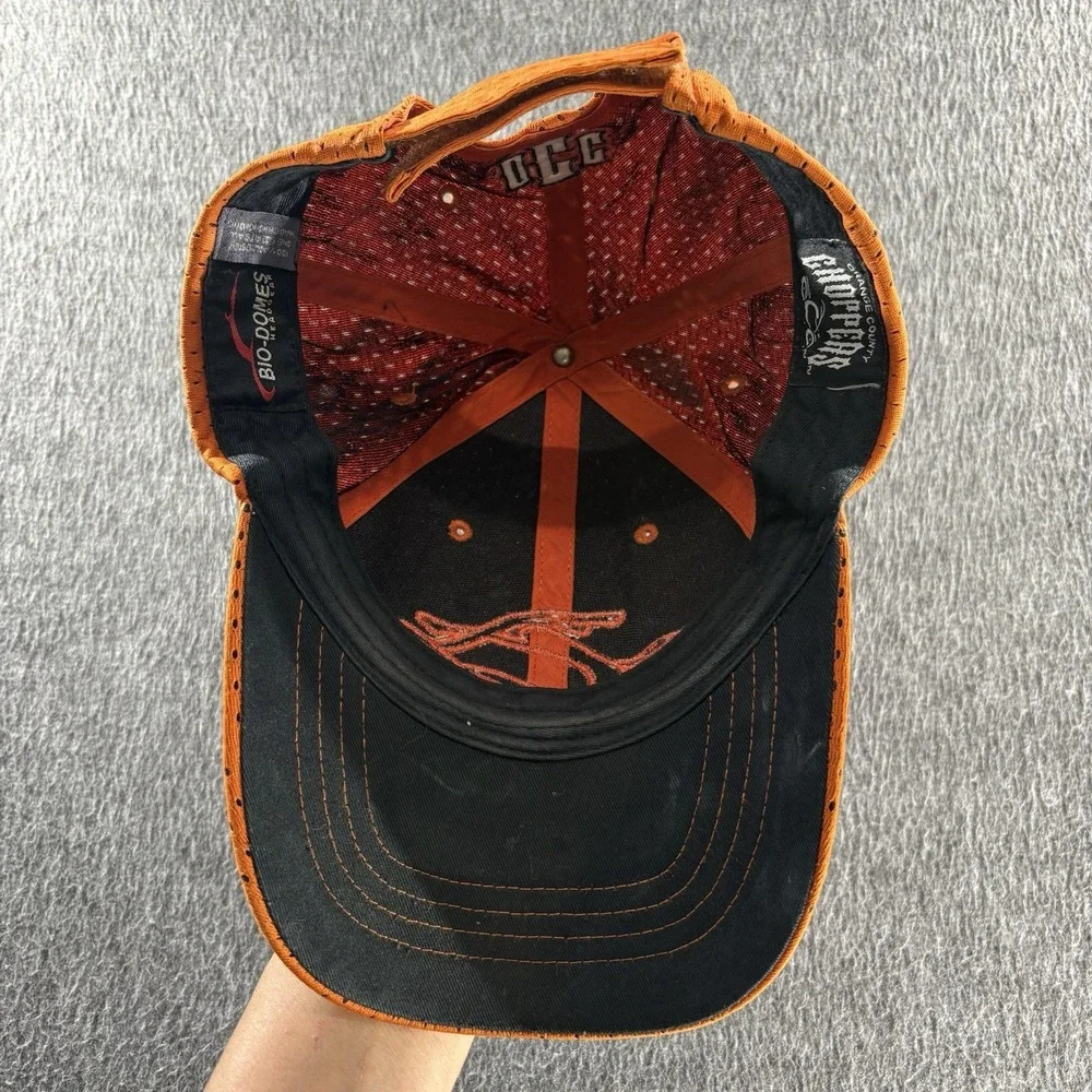 Orange County Choppers Orange Mesh Baseball Hat/Cap Bio-Domes Headgear Strapback